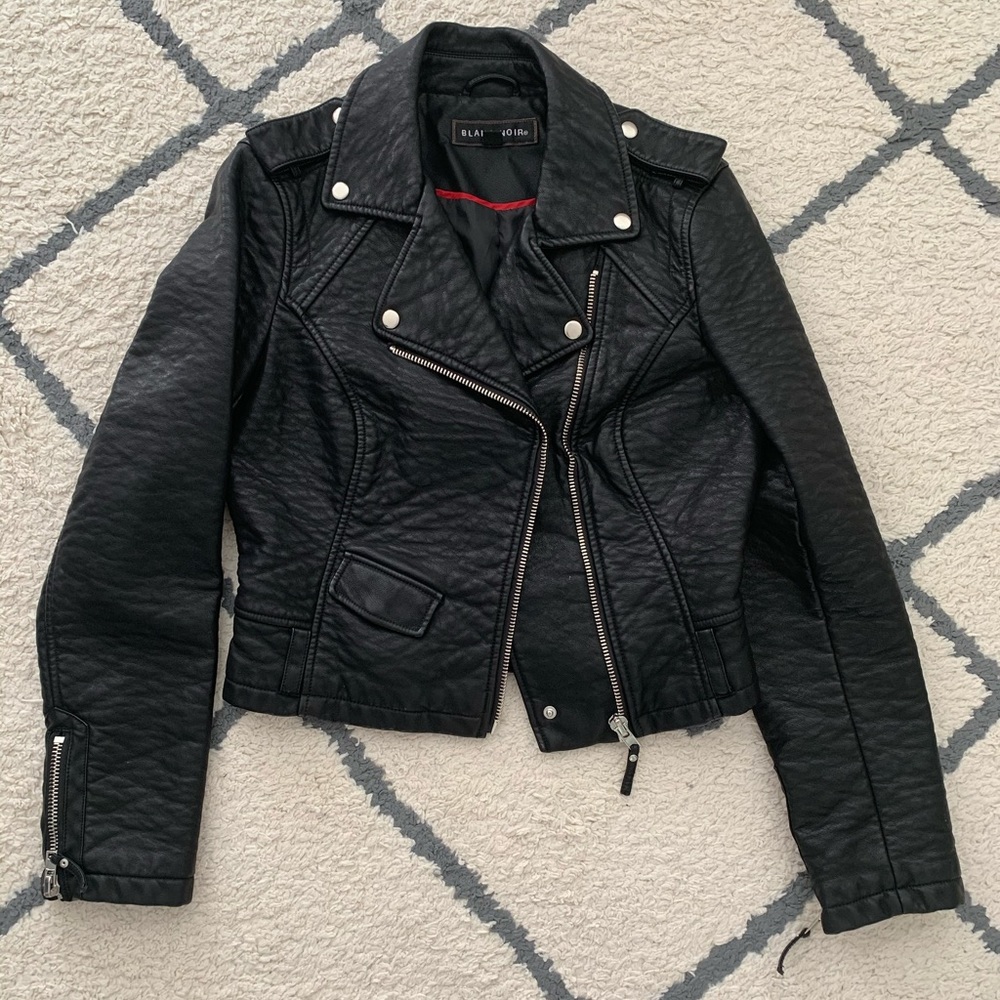 Blanc Noir black Moto jacket